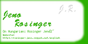 jeno rosinger business card